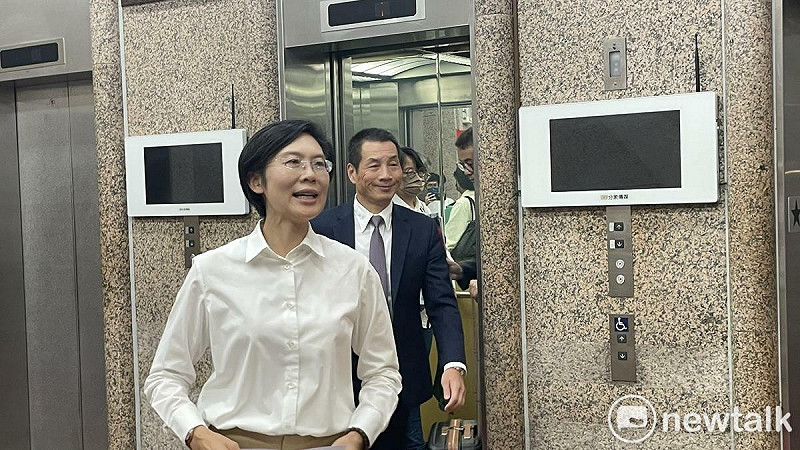 民進黨立委林岱樺二度赴民進黨廉政會說明。   圖：高逸帆／攝