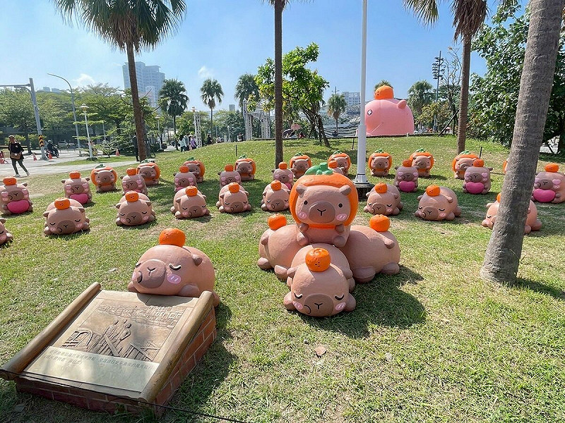 卡比胖拉每個假日都會變換隊形。 圖:台南市觀光旅遊局/提供
