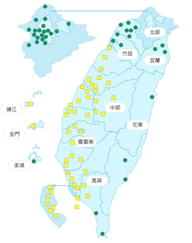 環境部公布各地空氣品質概況。 圖:環境部提供