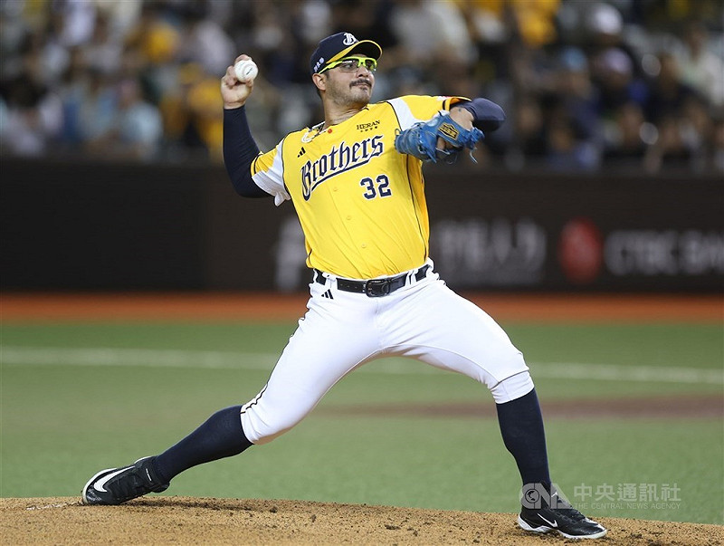 中職中信兄弟隊洋投羅戈。（中央社檔案照片）   