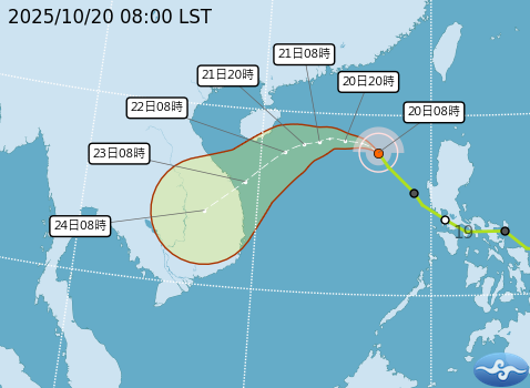 今日至22日受到「秋颱效應」(風神外圍環流與東北季風共伴效應)影響，北、東明顯降雨、需防累積「大量降雨」致災。   圖：取自氣象署
