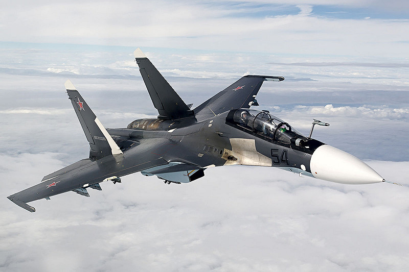 俄軍誤傷友軍，17日於克里米亞上空擊落自家蘇-30戰機。（示意圖）   圖：翻攝自 X @igorsushko
