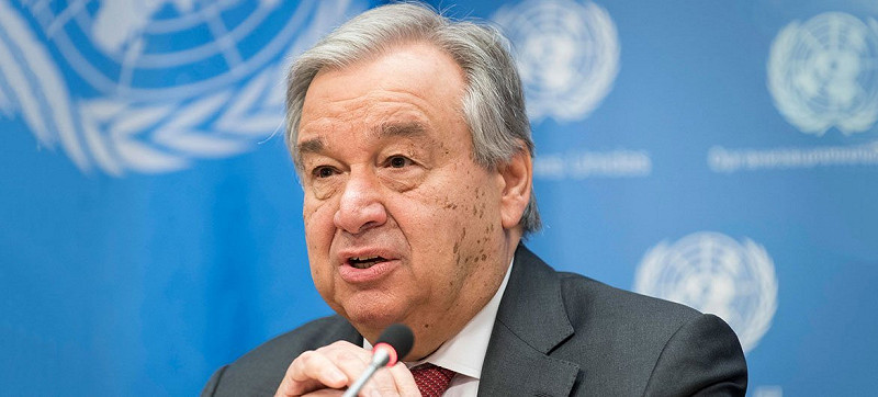 聯合國秘書長古特瑞斯 (António Guterres) 。   圖：翻攝自 聯合國（UN）官網