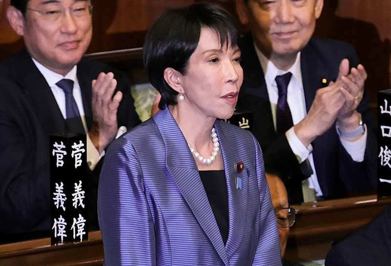 日本首位女性首相高市早苗。   圖：路透社
