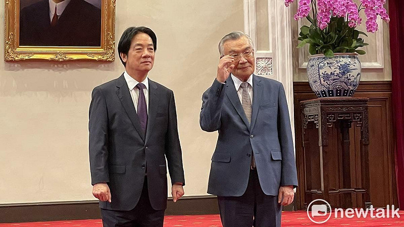 賴清德與APEC領袖代表林信義。   圖：高逸帆／攝