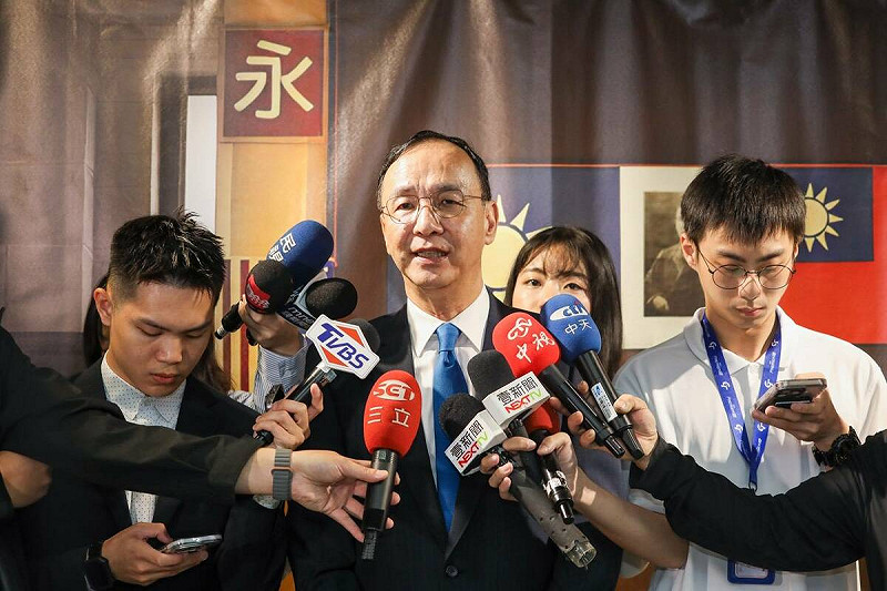 朱立倫表示，台灣是中華民國光復的，這毫無疑問。   圖：國民黨提供