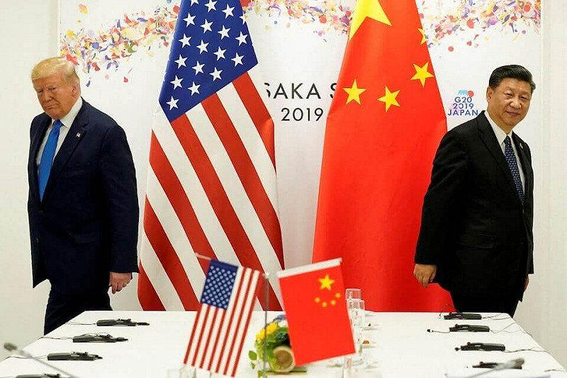 圖為美國總統川普(左)與中國國家主席習近平(右)2019年6月在G20峰會會晤。圖 : 達志影像/路透社  圖為美國總統川普(左)與中國國家主席習近平(右)2019年6月在G20峰會會晤。圖 : 達志影像/路透社