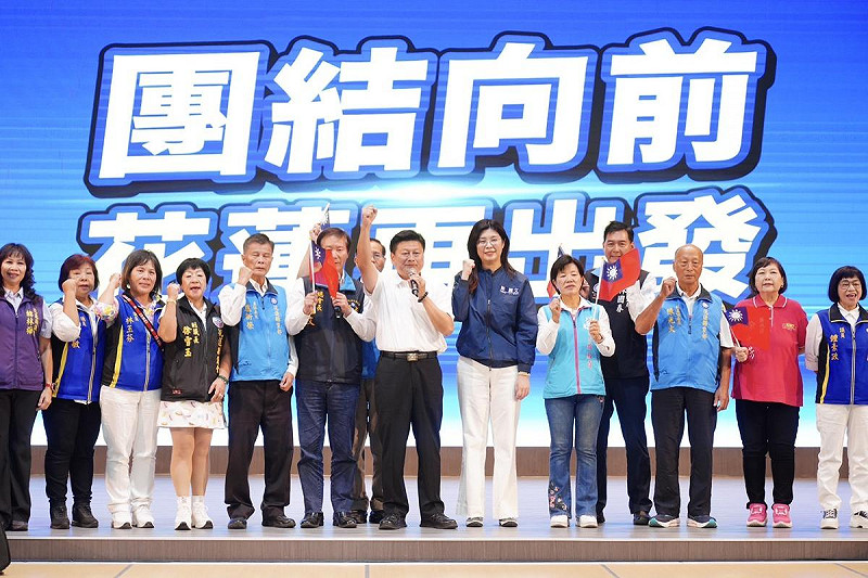 國民黨主席當選人鄭麗文與國民黨團總召傅崐萁今出席國民黨花蓮團結向前活動。   圖:國民黨 / 提供