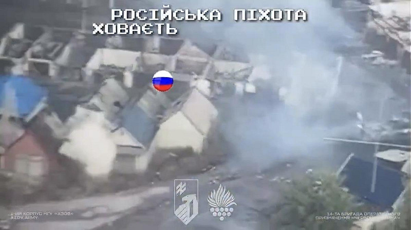 俄軍剛在盧甘斯克州羅登斯克廢棄建築據點立足不久,即被烏軍突擊隊清除殆盡。 圖:翻攝自 X   俄軍剛在盧甘斯克州羅登斯克廢棄建築據點立足不久,即被烏軍突擊隊清除殆盡。 圖:翻攝自 X