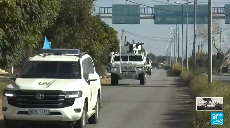 當地的聯黎部隊車隊。   圖:翻攝自騰訊網《军哥茶话室》