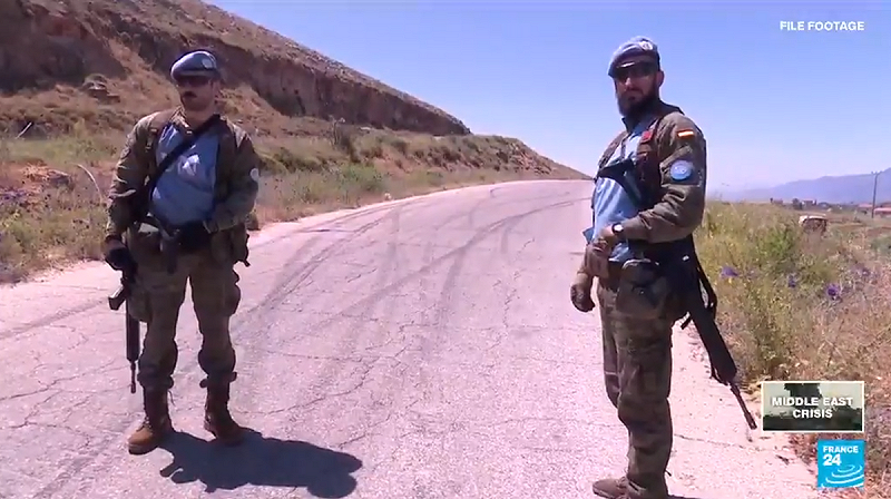 該部隊表示以色列是後仍持續侵犯。圖:翻攝自 X《FRANCE 24 English》 該部隊表示以色列是後仍持續侵犯。圖:翻攝自 X《FRANCE 24 English》