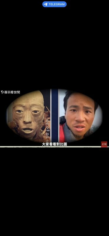 更驚悚的是，爆料中附上對比圖，暗示屍體與冒險王生前外貌。 圖:翻攝自@xinwendiaocha
