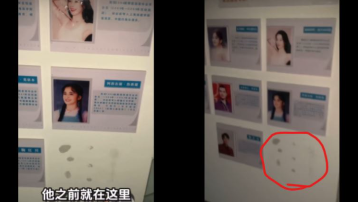 有網友發現，于朦朧生前的母校，疑似為配合官方封鎖消息，竟悄悄撤下校園「明星牆」上的于朦朧照片。   圖：翻攝自X