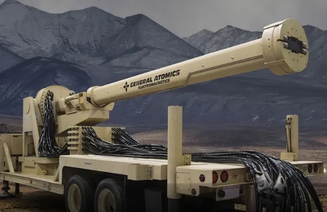 美國通用原子的電磁軌道砲。   圖 : 翻攝自通用官網