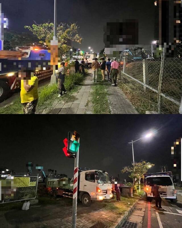 江肇國爆中市晚間又發生廚餘掩埋的覆土出包,摻雜石頭被退貨。   圖:翻攝江肇國臉書