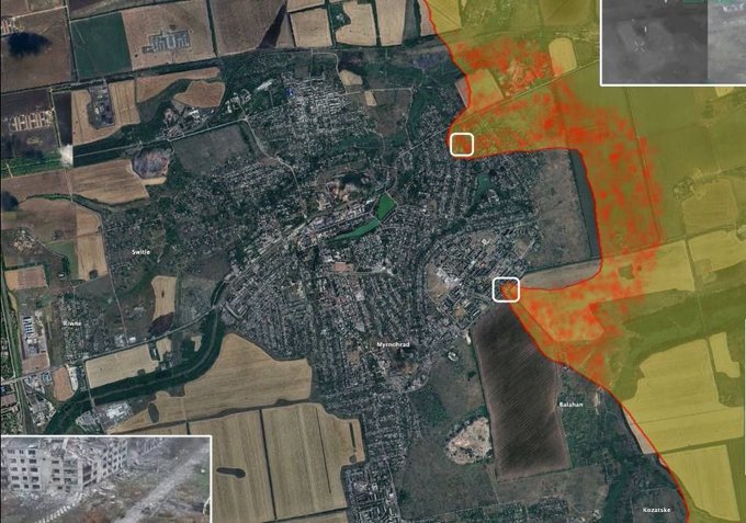 俄軍近期對紅軍城地區發起大規模進攻,部分俄軍士兵甚至直接滲透進同樣位於該地區的米爾諾赫拉德市。 圖:翻攝自 @NSTRIKE01 X 帳號   俄軍近期對紅軍城地區發起大規模進攻,部分俄軍士兵甚至直接滲透進同樣位於該地區的米爾諾赫拉德市。 圖:翻攝自 @NSTRIKE01 X 帳號