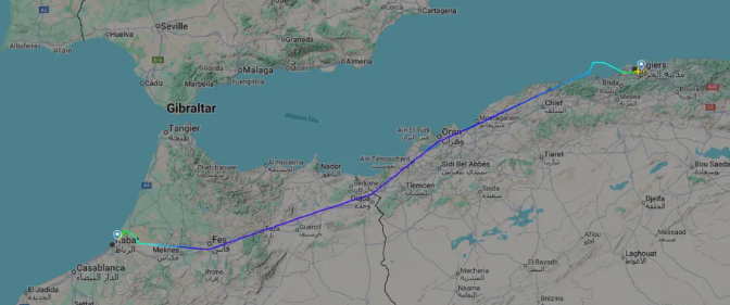 伊爾-76TD路徑圖。 圖:翻攝自零度Military 伊爾-76TD路徑圖。 圖:翻攝自零度Military