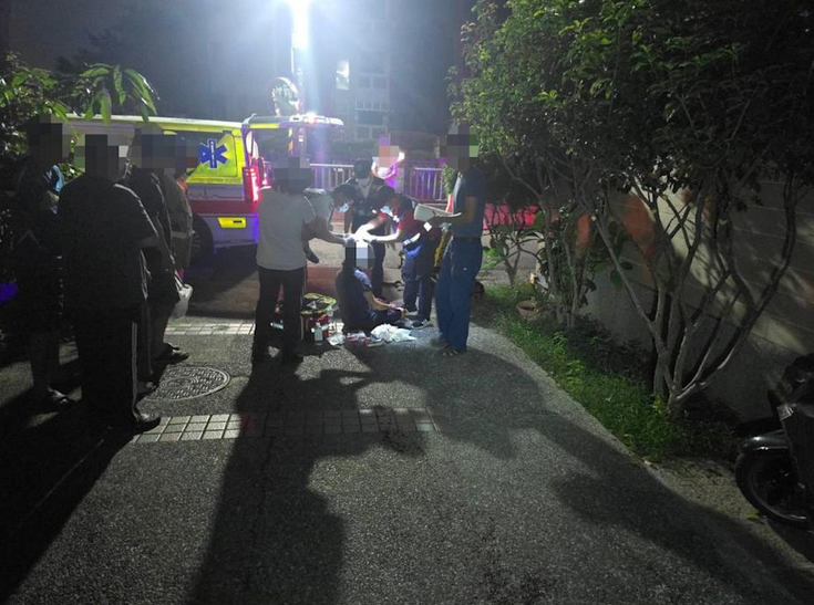 洪姓男子持滅火器等器具攻擊前妻,導致對方頭部撕裂傷、流血。   圖:警方提供