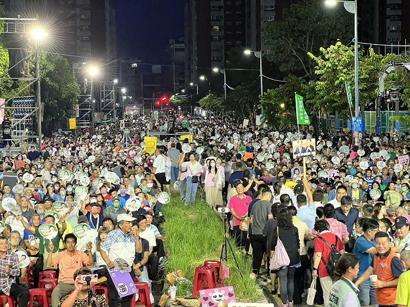 林岱樺岡山大型造勢活動,號召萬人相挺展現基層實力。   圖:林岱樺辦公室/提供