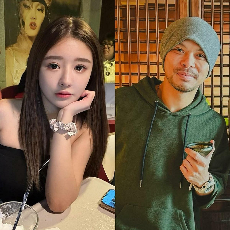 黃明志(右)近期捲入謝侑芯命案。   圖：翻攝自謝侑芯、黃明志IG