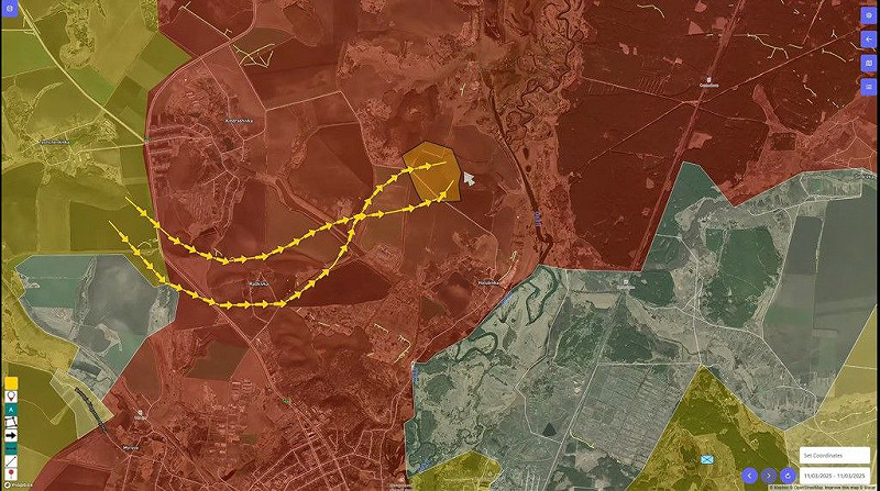 俄軍在庫皮揚斯克跨越奧斯基爾河（Oskil River）的行動極為困難。烏克蘭無人機操作員在該地區高頻活動，使得俄軍增援部隊在抵達市區前損失慘重。   圖:翻攝自X帳號@TTheBattlefield