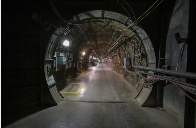 美國內華達州地下核試驗室的通道。   圖 : 翻攝自樞密院十號