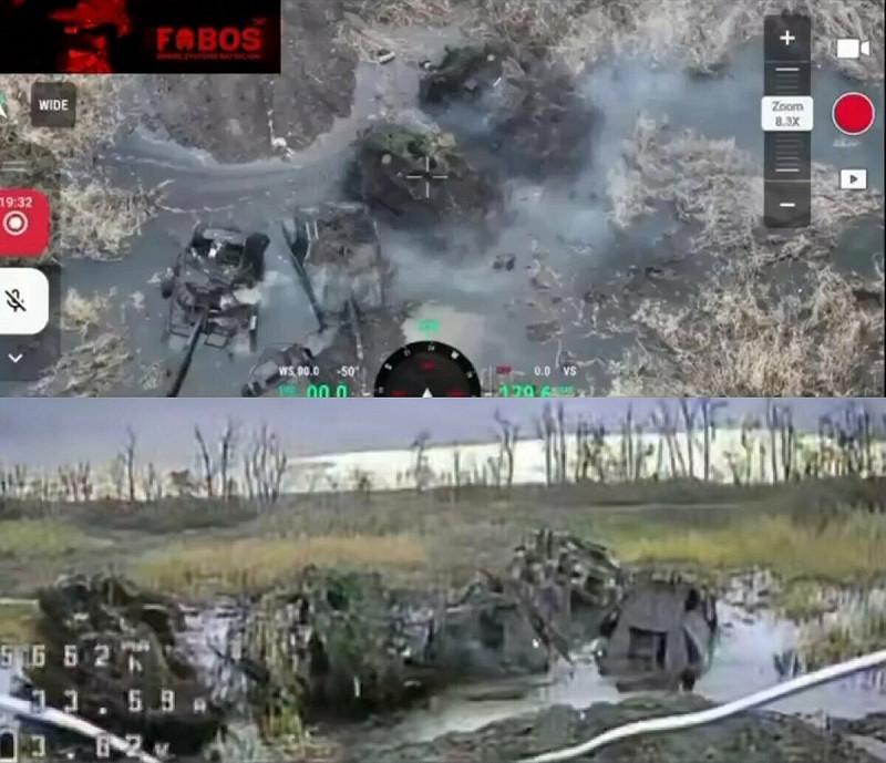  東歐的秋季將使地面泥濘不堪，不少坦克遭困田野。圖：翻攝自 X《Special Kherson Cat》