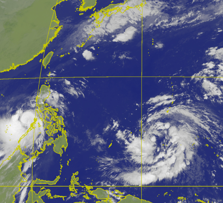 目前位在關島附近的熱帶性低氣壓TD29將在今日增強為今年第26號鳳凰颱風。   圖：取自中央氣象署官網
