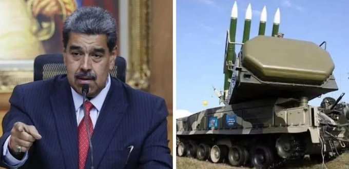 面對美國的軍事威脅，委內瑞拉軍方也開始運轉，在國內各處部署俄羅斯「山毛櫸」防空系統。   圖：翻攝自 @DI313_ X 帳號