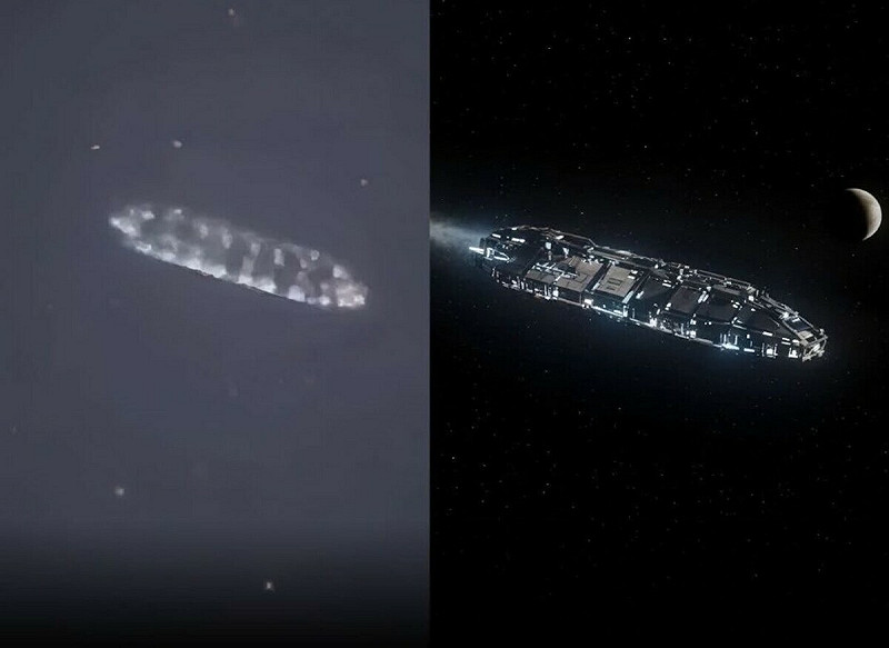 以 3I/ATLAS 為原型繪製的外星飛船想像圖。圖:翻攝自 X《Concerned Citizen》 以 3I/ATLAS 為原型繪製的外星飛船想像圖。圖:翻攝自 X《Concerned Citizen》