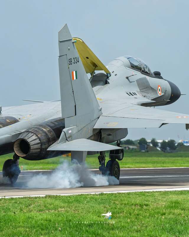 印度空軍的蘇-30戰機。   圖：翻攝自 X《घातक》