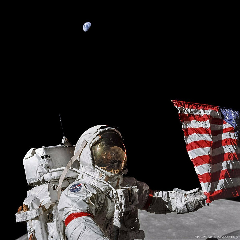  儘管美國已透過阿波羅計畫成功登上過月球，但整個過程其實是相當危險而不穩定的，甚至有人調侃為「坐洗衣機橫渡太平洋」。圖：翻攝自 X《Andy Saunders - Apollo Remastered》