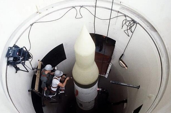 在發射井中的民兵III洲際彈道導彈。   圖 : 心頭殼資料照