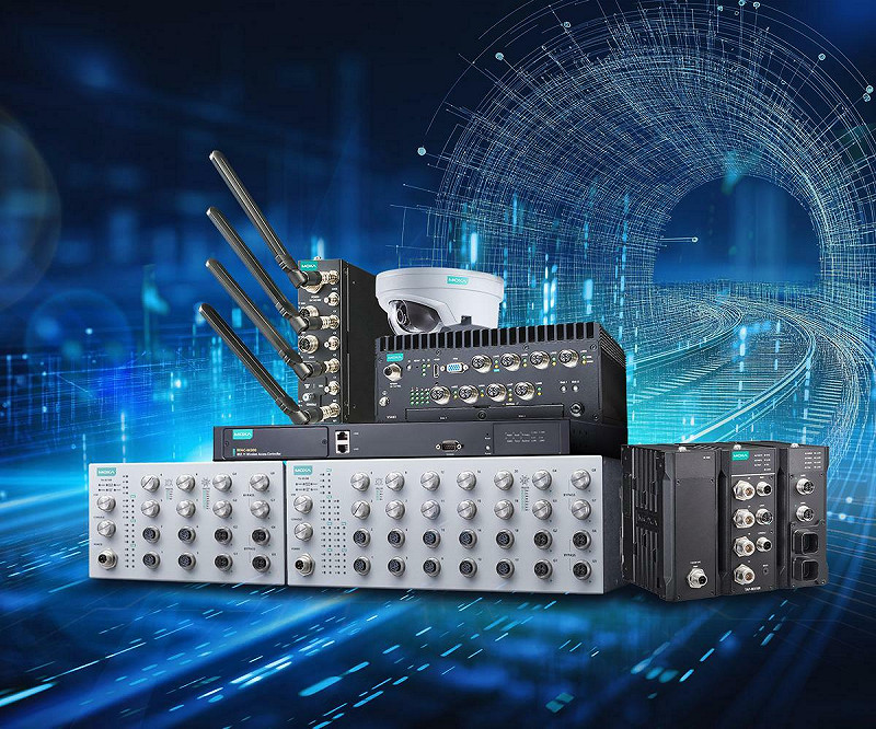 Moxa最新推出系列通過EN 50155認證產品，協助鐵路業者與系統整合商在數位化與資安並重的時代穩健前行。   圖: Moxa/提供