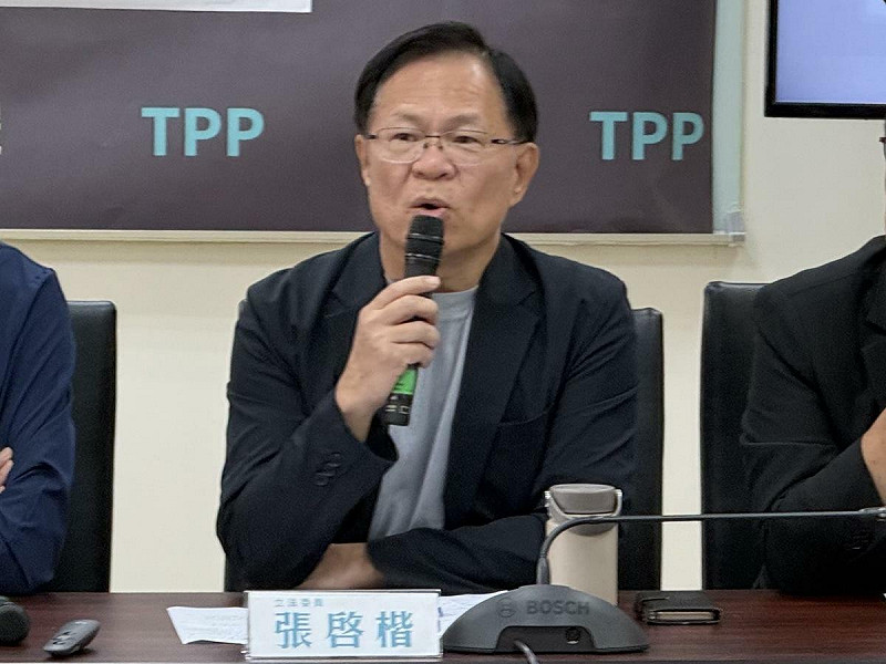 民眾黨團副總召張啓楷。   圖：周煊惠 / 攝