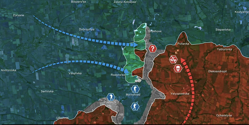 為牽制俄軍在波克羅夫斯克方向的進攻，烏軍總司令瑟爾斯基（Oleksandr Syrskyi）下令在多布羅皮利亞地區發起重點反擊。   圖：翻攝自 X   新‧二七部隊 軍事雜談 (New 27 Brigade)