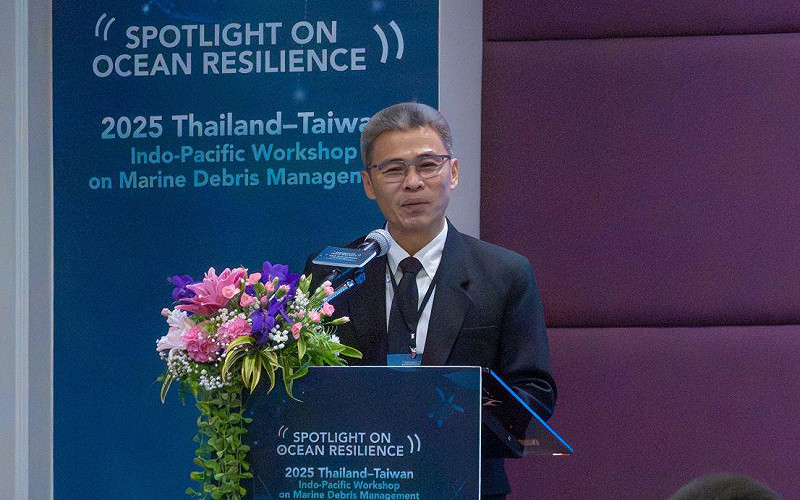 泰國海洋與沿岸資源部副部長Ukkrit Satapoomin致詞。   圖：海洋委員會/提供