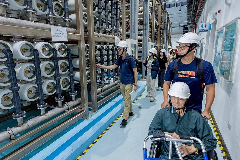 亞洲永續供應暨循環經濟會展安排企業參訪台南市永康水資源回收中心及再生水廠。   圖：茵康國際/提供