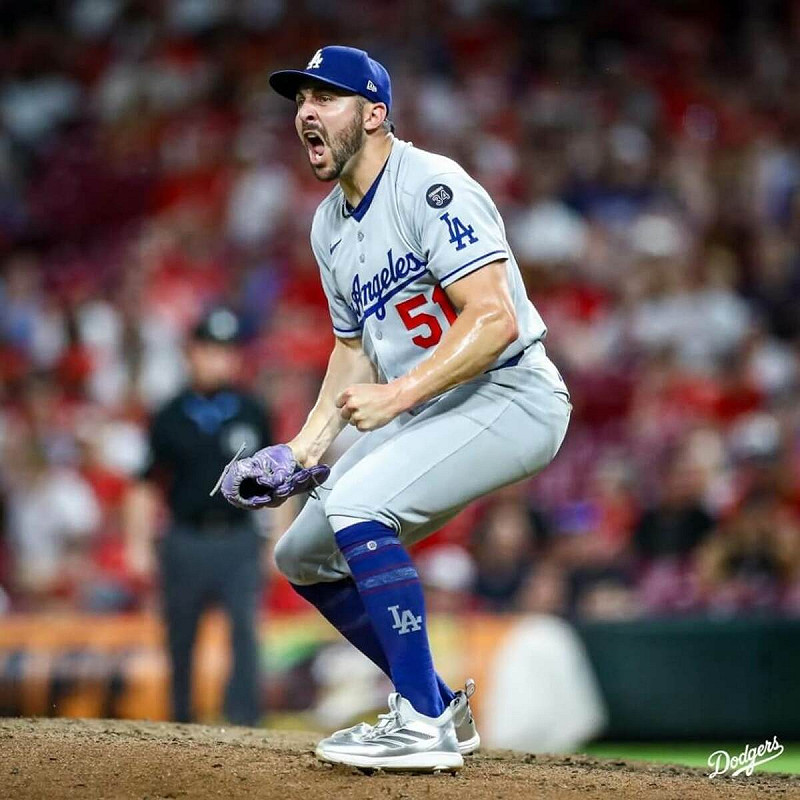 MLB洛杉磯道奇左投維西亞。（圖取自instagram.com/dodgers）   