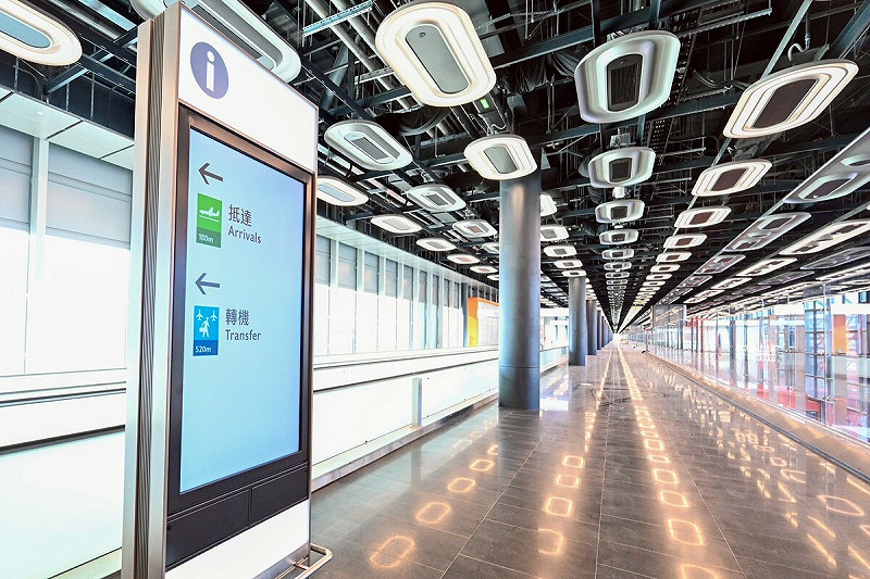 桃機第三航廈北登機廊廳。   圖：行政院提供