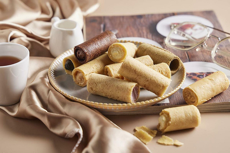 空心蛋捲任選五盒只要1,000元。   圖：業者提供