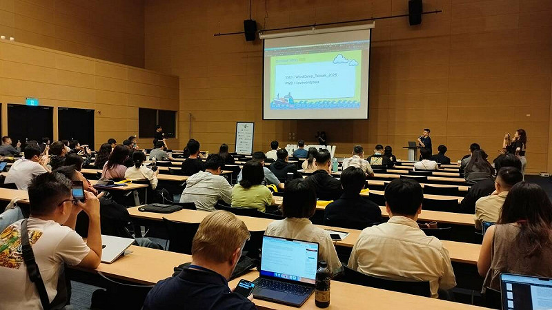 WordCamp兩天的活動中，與會者參與14場專題演講。   圖：WordCamp Taiwan/提供
