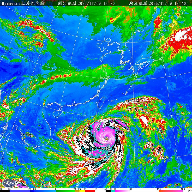 鳳凰颱風將在今(9)日增強為強颱，下週登陸台灣。   圖：取自氣象署