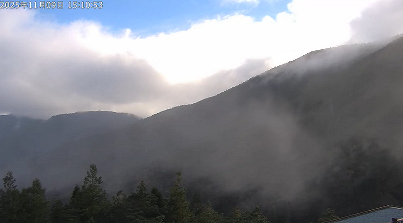 太平山國家森林遊樂區景觀平台即時影像。   圖：翻攝自Youtube「國家森林遊樂區即時影像」