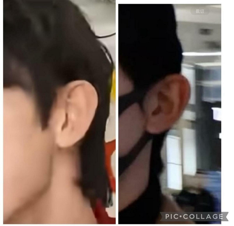 有粉絲認為，機場影片中的「郭俊辰」耳朵和以往的郭俊辰不太一樣。   圖：翻攝自Threads