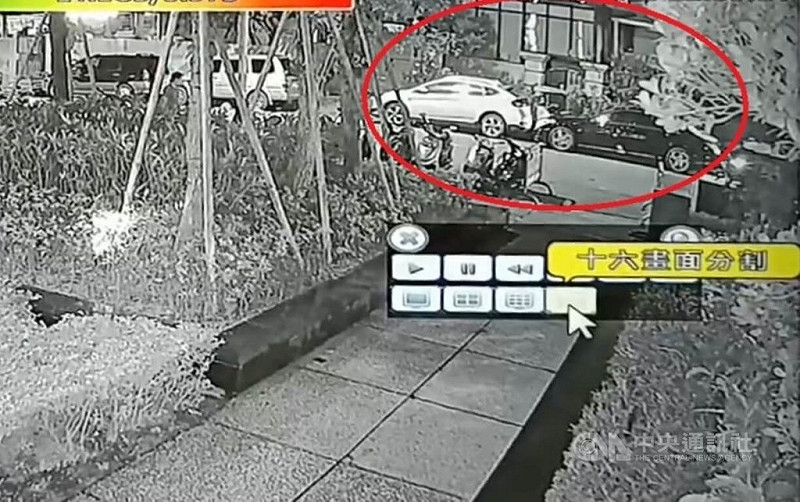 台中賴姓男子日前開車臨停路旁，不慎先撞上電動輔具車再推撞轎車，未確認狀況就直接離開；賴男原先否認肇事，直到警方在肇事車輛發現明顯擦撞痕跡，加上監視器畫面佐證，他才坦承肇事。（翻攝照片）中央社記者蘇木春傳真　114年11月10日   