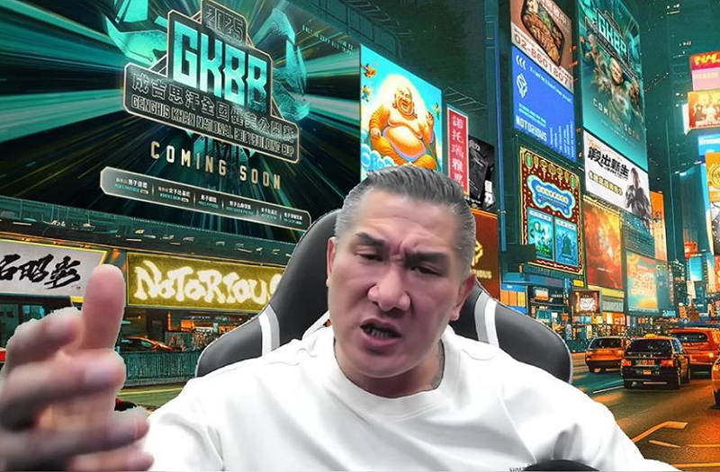 館長在直播中抱怨，表示自己去中國直播主要目的是為了推廣自家商品，「結果回來這兩天業績之差，摸摸你們的良心！」。   圖：翻攝自館長惡名昭彰YT頻道