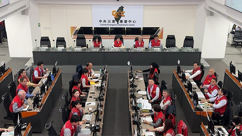 颱風鳳凰陸上警報11日清晨5時30分發布，中央災害應變中心11日表示，台鐵平溪線全線停駛。（中央災害應變中心提供）中央社記者黃麗芸傳真　114年11月11日   