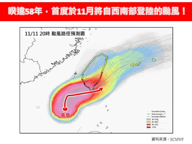 鳳凰颱風的暴風圈已經觸陸，預計在今(12)晚從屏東登陸。   圖：取自林老師氣象站