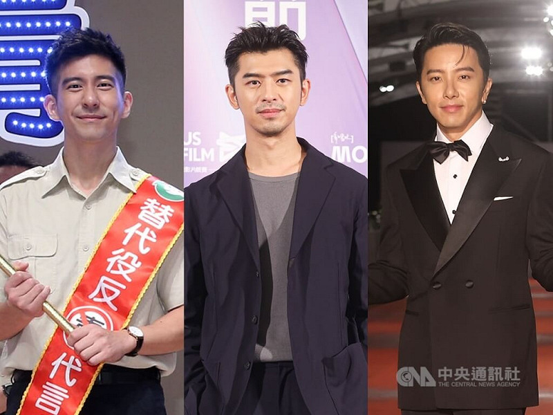 圖為藝人修杰楷（左）、陳柏霖（中）、謝坤達（右）。（中央社檔案照片）   